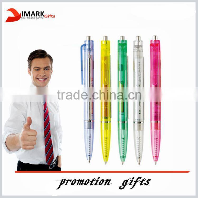 Pull out plastic advertising banner pen