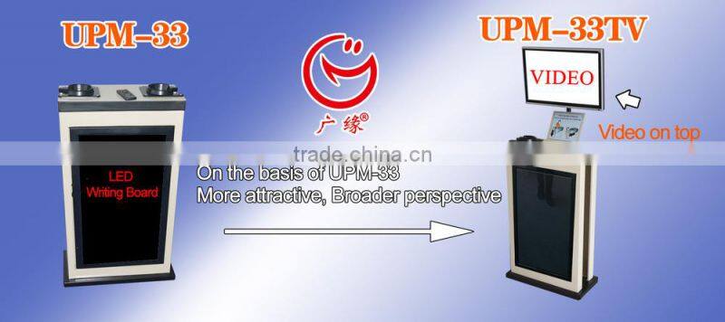 latest innovative technology products umbrella wrapper with led writing board and led Monitor display