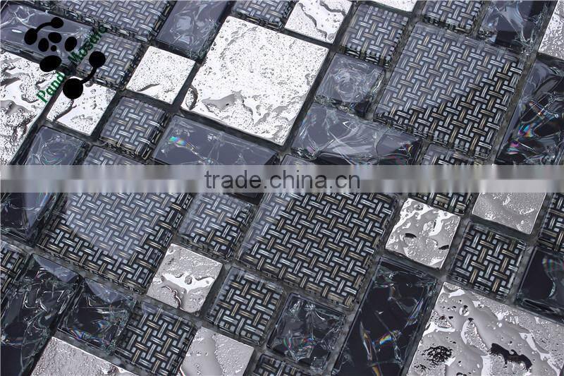 SMJ07 Interior wall mosaic Decorate artist mosaic Laminated glass tile mosaic
