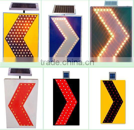 Solar LED sign board/ solar powered traffic arrow sign
