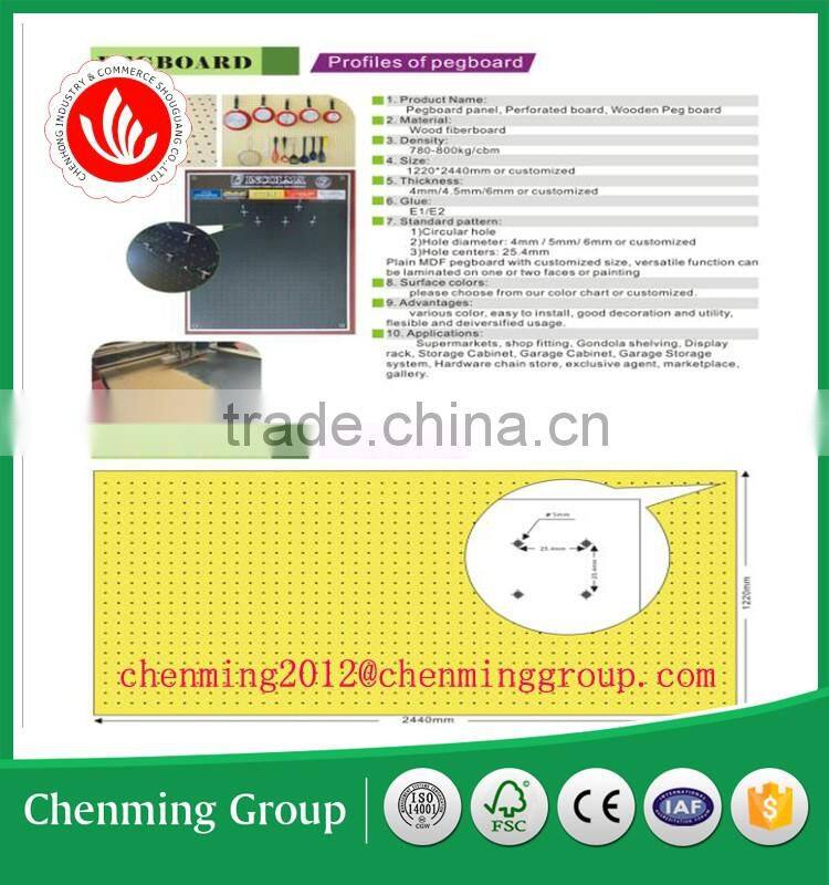 MDF hole board/Pegboard/perforated board