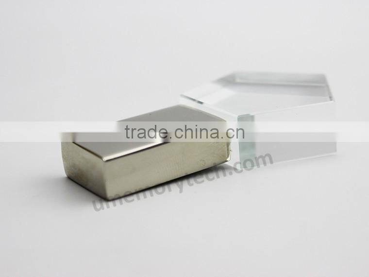 gadgets crystal glass usb key flash drive 128mb gift small flash drive