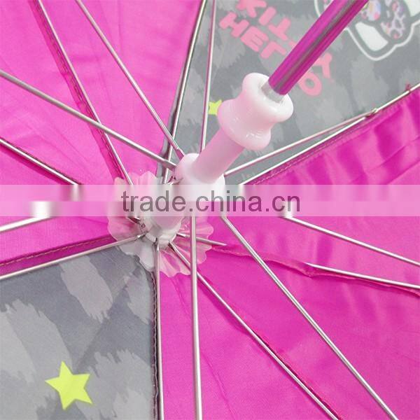 Auto pink cats printed kids umbrella