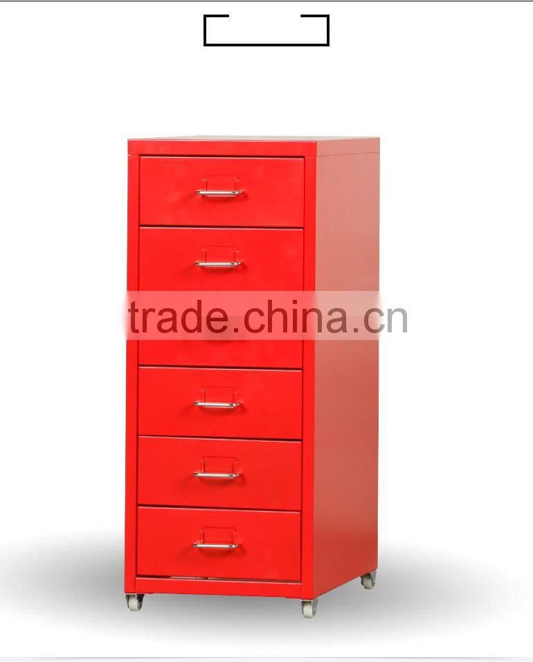 Longli 6 DRAWERS UNIT ON CASTORs Red