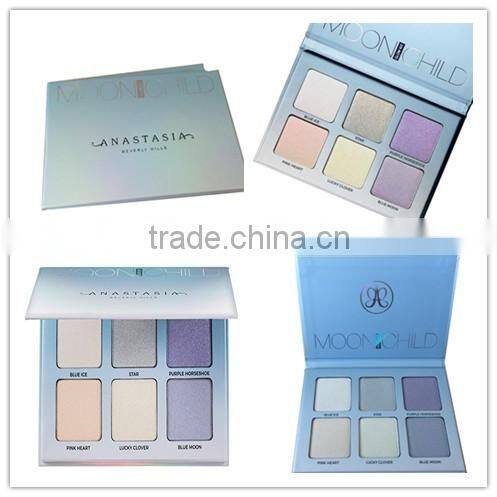 6 Colors Private Label Highlight Face Pressed Powder Palette