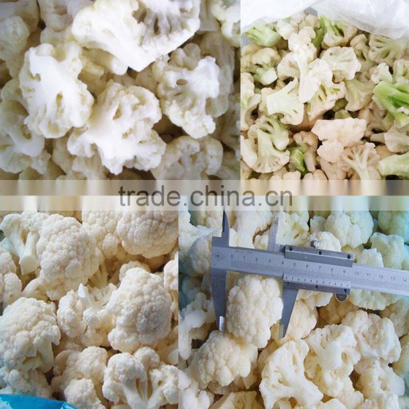 Frozen cauliflower green stem