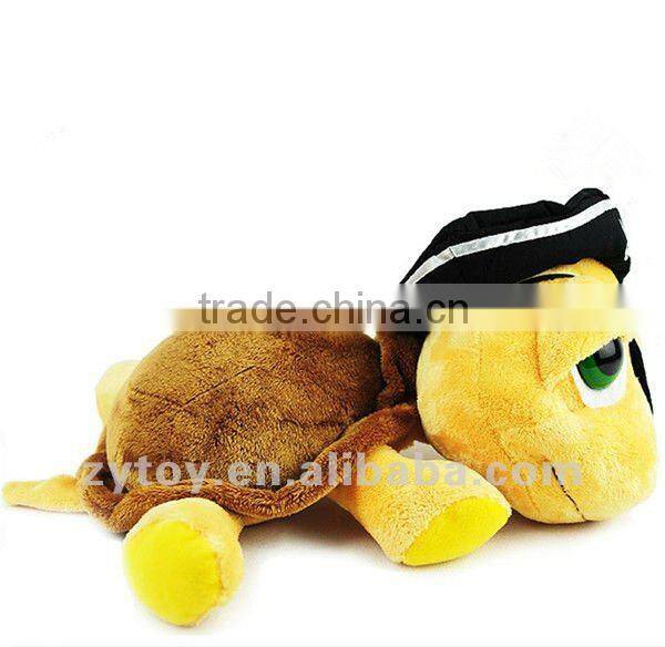 OEM/ODM plush turtle toy for ninja standing on the skateboard