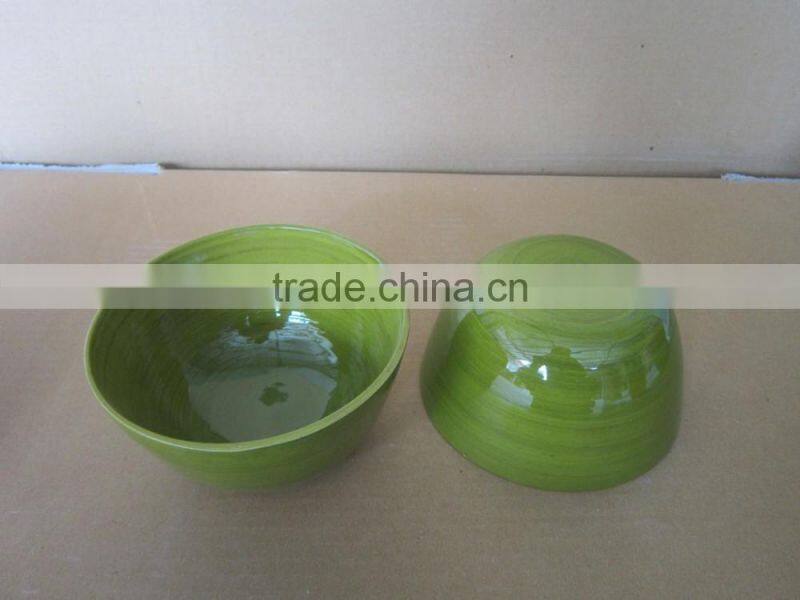 Simple design bamboo bowl made in Vietnam