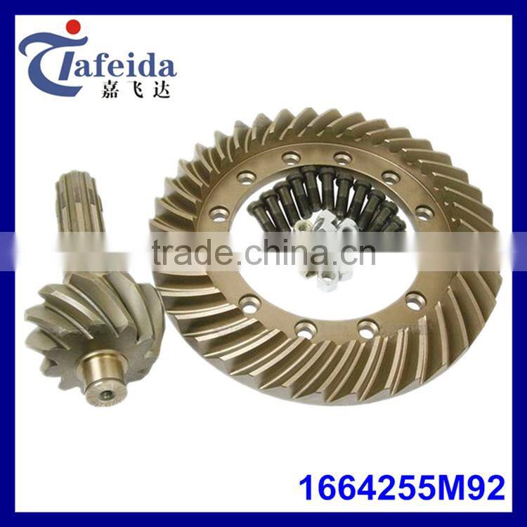 Tractor Gear for Massey Ferguson, MF Tractor Parts, Rear Differential Parts, 1664255M92, 11T / 38T, Crown Wheel & Pinion Set