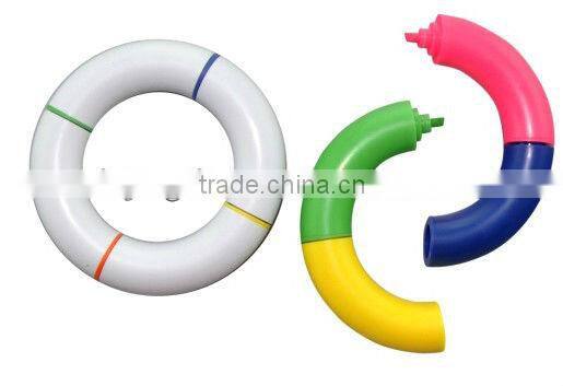 4 color swim ring shaped highlighter gift/promotional gifts/gift pen