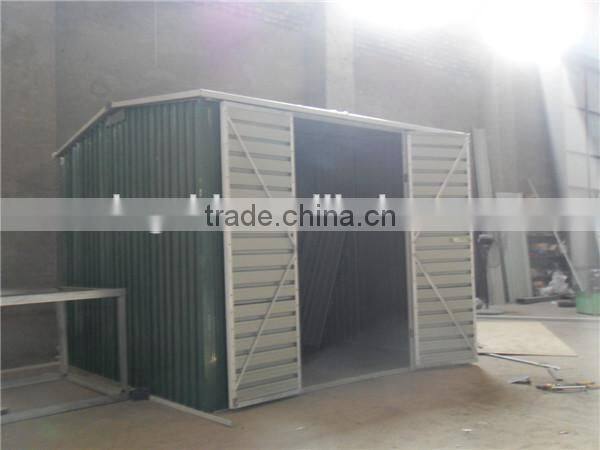 vertical hinged door metal storage shed