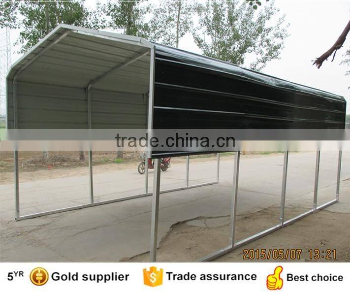 steel frame steel carport with storage room building