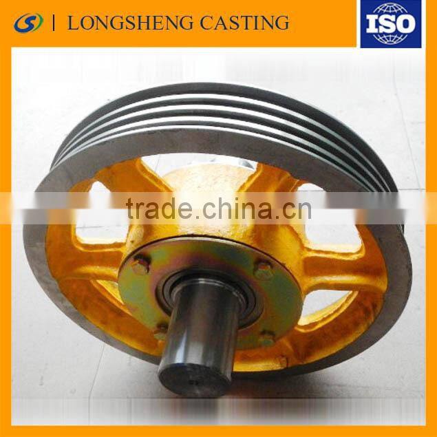 ISO9001-2008 Cast iron elevator wheels /elevator parts/elevator casting