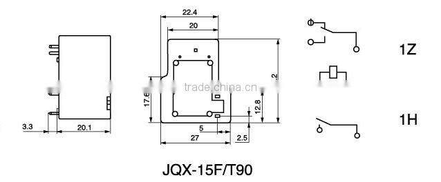 HEIGHT Miniature Relays-Mini PCB Relays JQX-15F(T90)