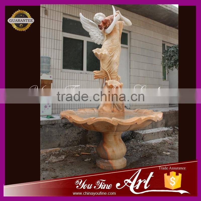 angel pour marble water fountain for garden