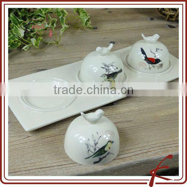 ceramic cow butter dish set