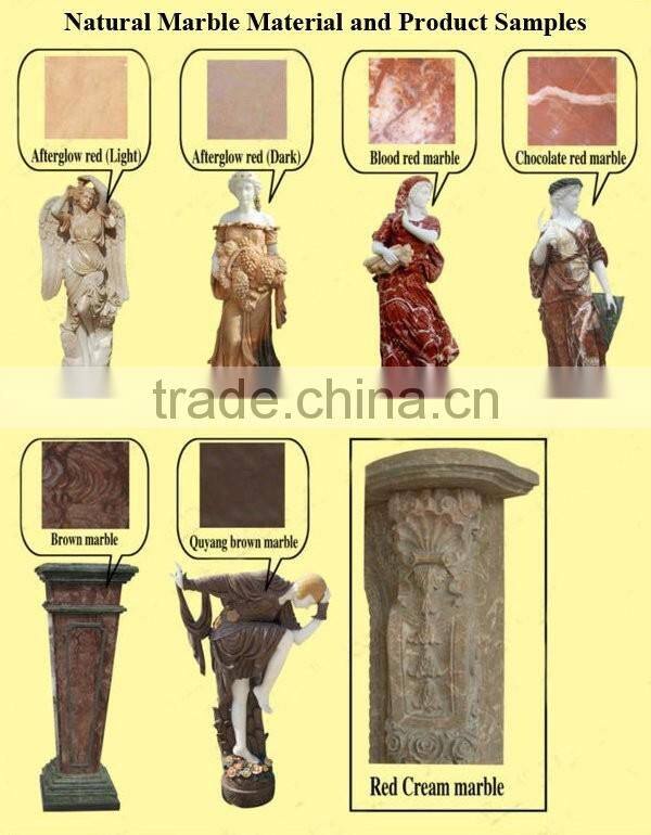 Hand Carved Natural Stone Kneeling Angel Design Headstone