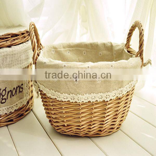 100%handmade craft exquisite wicker flower basket tablet press