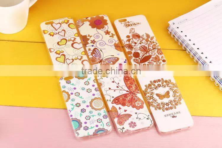 Color painting retro flower case cover, back cover case for iPhone 6