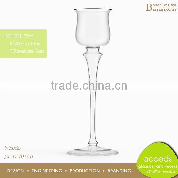 Long-stemmed Tall Replacement Transparent Christmas Tealight Holder