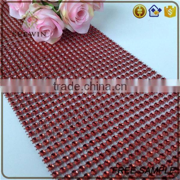christmas diamond mesh fabric table runner