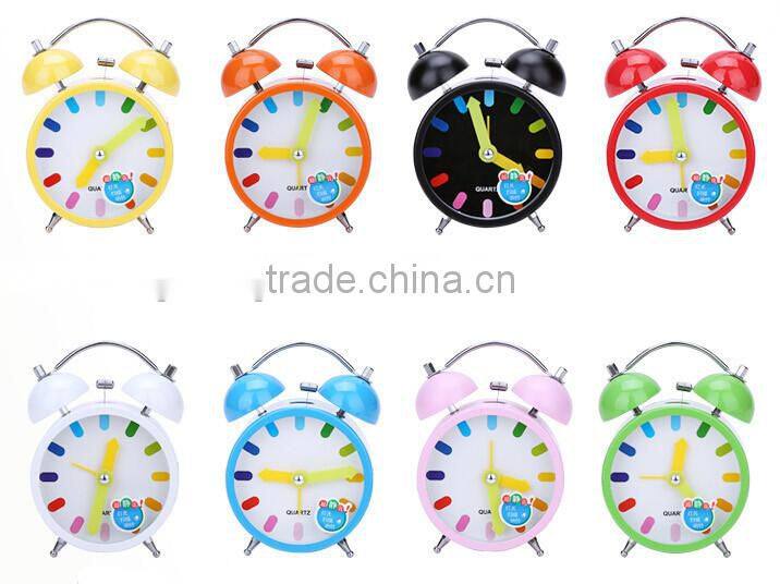 Supply Fashion colorful ultra-quiet Twin Bell alarm Clock / with light alarm clock