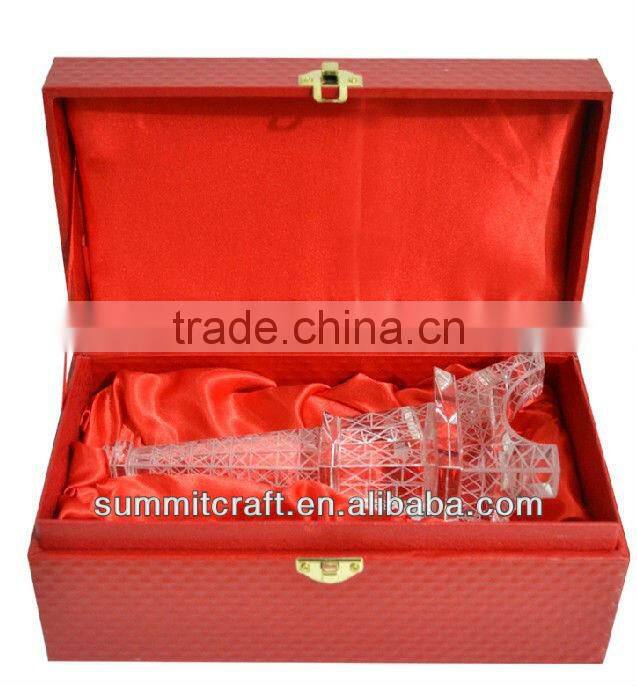 3D crystal decoration pieces crystal eiffel tower