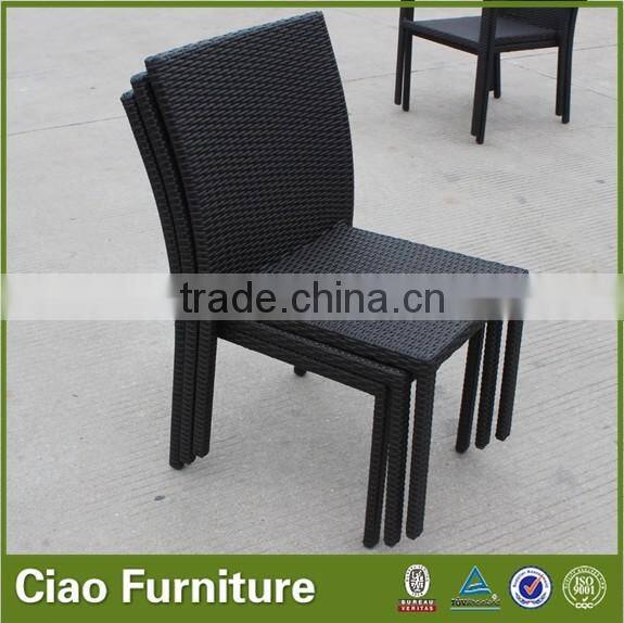garden Stackable rattan chair for lunch dining chair