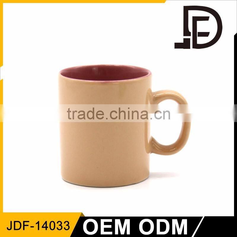 Drinkware porcelain color inside coffee mug, solid color coffee mugs
