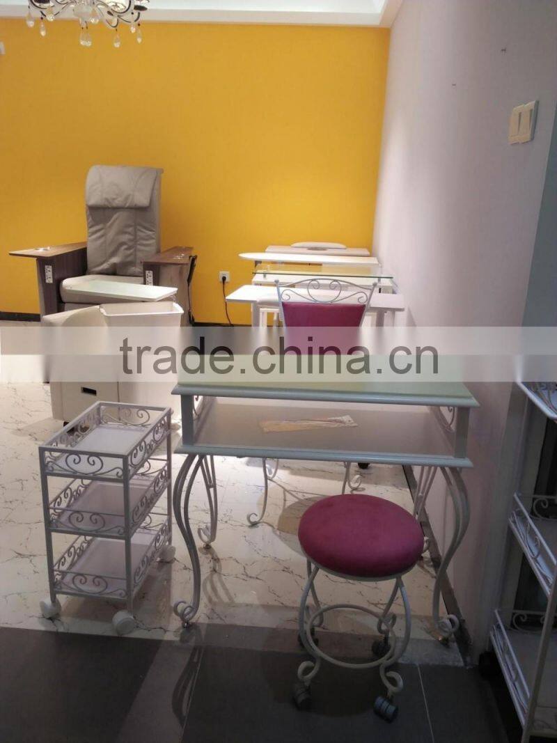 Potable movable Ottoman stool hydraulic chair with wheels used salon furniture TKN-39061