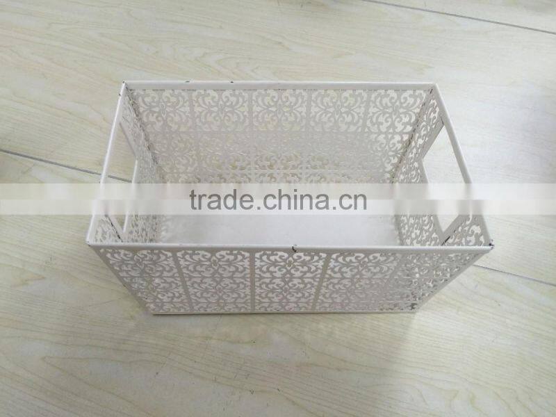 Hollow-out decorative pattern Stylish Galvanized Steel Office Deedbox