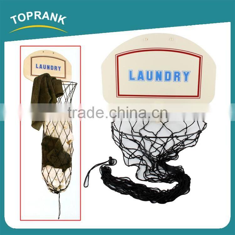 Toprank High Quality Over-Door Hanging Wire Mesh Basketball Laundry Hamper Laundry Net Basketball Hoop