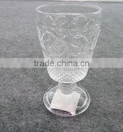 Stylish Home Essential Mini Clear Pedestal Tea Glass Cup with Handle