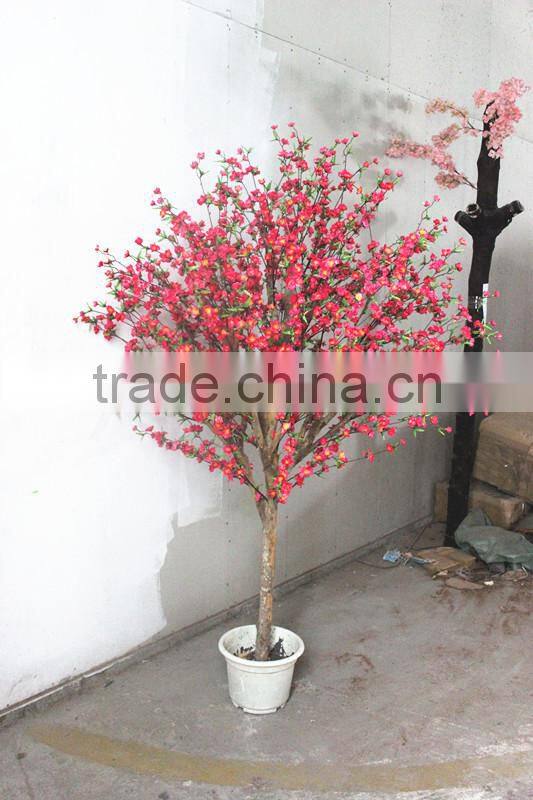 SJZJN 309 Hot Sale Artificial Peach Flower Tree/ Peach Tree /Peach Blossoms