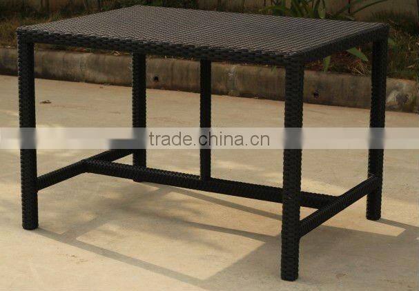 aluminum frame rattan table and chair dining set for garden