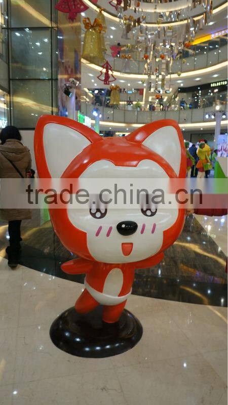 Fiberglass cat mascot