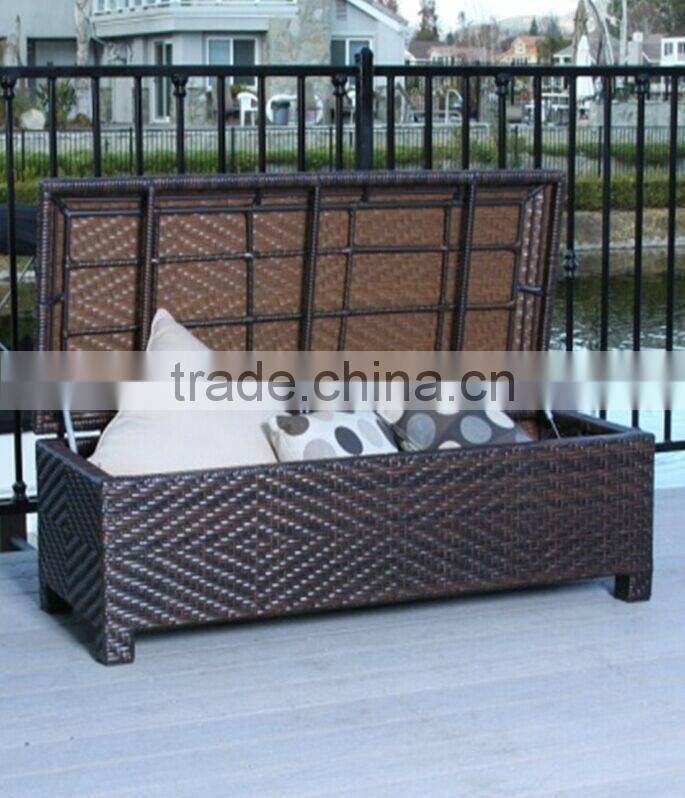 Rattan outdoor storage box