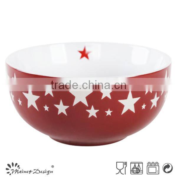 Wholesale dinnerware ceramic stoneware christmas bowl