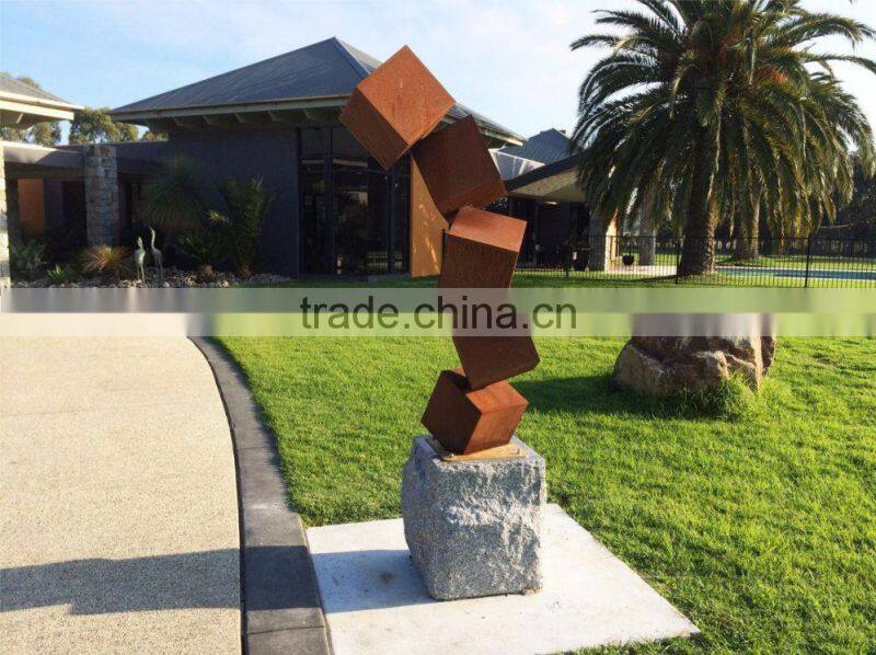 famous metal art theme park statue abstract garden corten steel sculpture