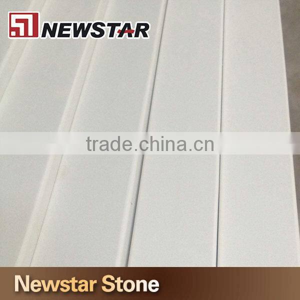 Polished shimmer white quartz crystal stone tiles
