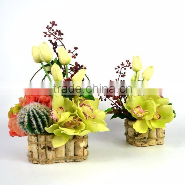 Colorful flower decoration BISINI round flower box art resin craft(BG11-M036)