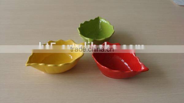 Ceramic Red Leaf promotion serving tray
