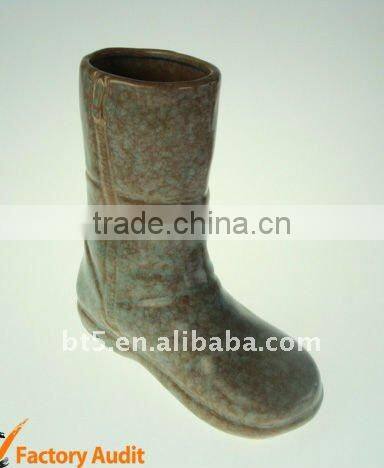 9" Shoe shape ceramic flower vase