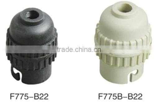 different types of B22 bakelite light socket lamp holder bulb cap types