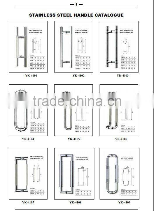 Hot Sellings Stainless Steel Square Double Sided Door Long Pull Handles YK-4128