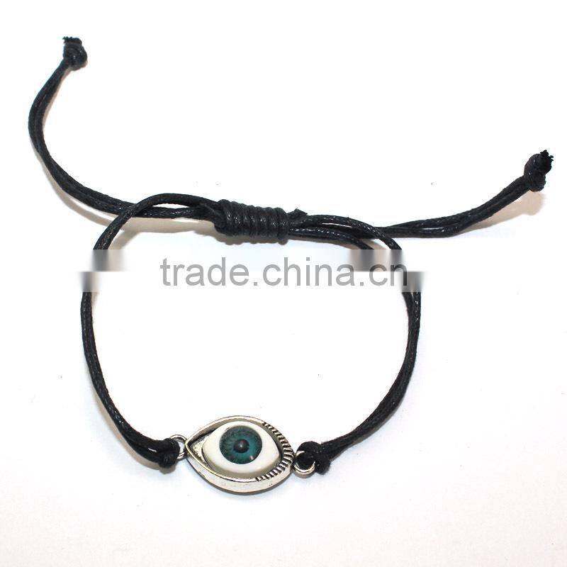 vintage love letter heart evil eye rudder charms bracelet adjustable customized charm wax cord bracelet