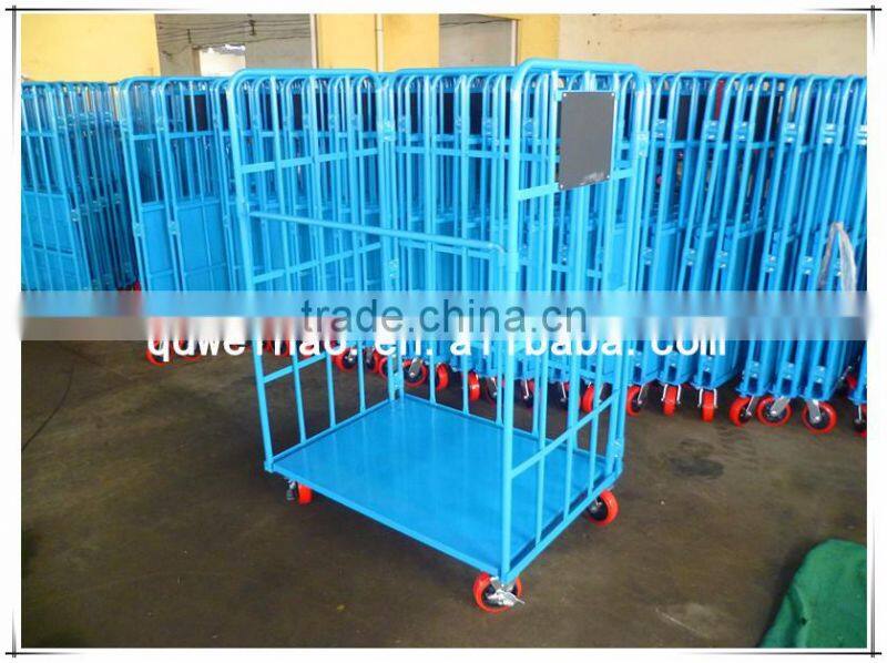 Wholesale Korea Folding Storage Steel Heavy duty Roll Container With Caster RC-01