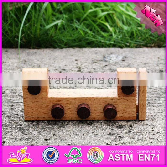 2016 new design children wooden lock toy W02A167
