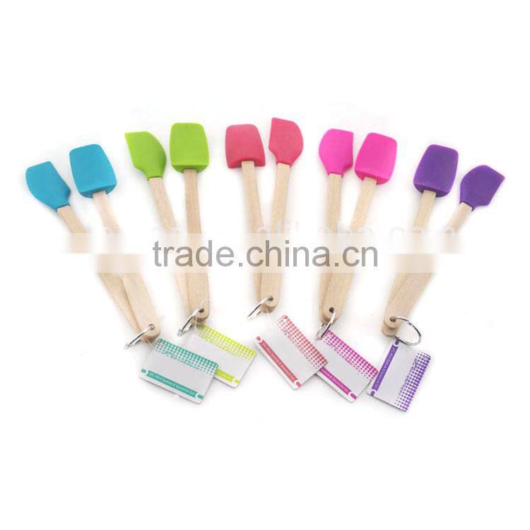 Mini spatula and spoon silicone tool set