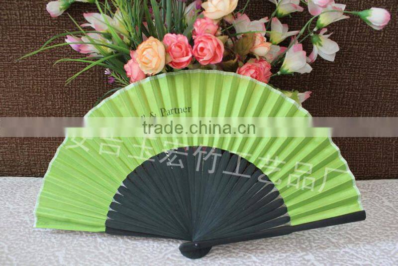 Advertising bamboo fabric fan
